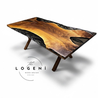 Дизайнерска маса от масивно дърво и епоксидна смола – LOGENI Wood Design