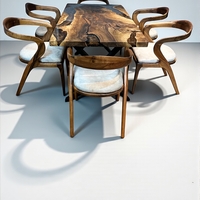 Луксозна орехова маса с епоксид – 180×90 см