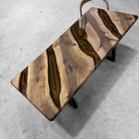 епоксидна маса от орех с кръстосана шарка