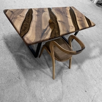 епоксидна маса от орех с кръстосана шарка