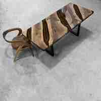 епоксидна маса от орех с кръстосана шарка