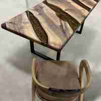 епоксидна маса от орех с кръстосана шарка