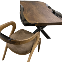 Маса от естествено дърво с пушек епоксид – Natural Edge Design