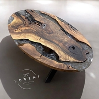 Епоксидна маса от масивно дърво – Oval | LogeniWood