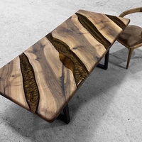 епоксидна маса от орех с кръстосана шарка