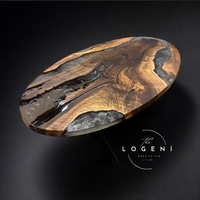 Епоксидна маса от масивно дърво – Oval | LogeniWood