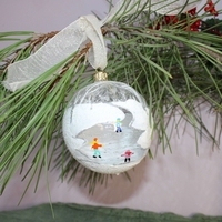 Стъклена коледна играчка Леденя пързалка