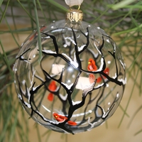 Стъклена коледна играчка - Птици