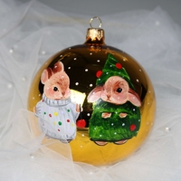 Стъклена играчка - Зайчета