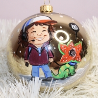 Стъклена коледна играчка STRANGER THINGS