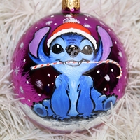 Стъклена коледна играчка - Стич