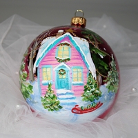 Стъклена коледна играчка - Зимен Пейзаж - Copy 10 - Copy 0 - Copy 0