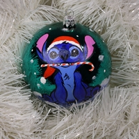 Стъклена коледна играчка - Стич