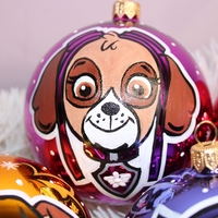 Стъклена коледна играчка - ПЕС Патрул