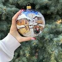 Стъклена коледна играчка - Коледари