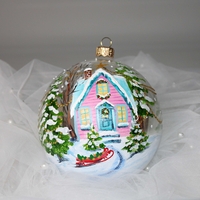 Стъклена коледна играчка - Зимен Пейзаж - Copy 10 - Copy 0 - Copy 0