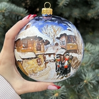 Стъклена коледна играчка - Коледари