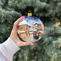 Стъклена коледна играчка - Коледари