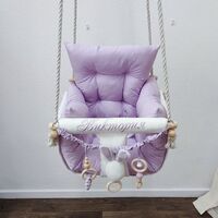 Луксозна бебешка люлка в лилаво