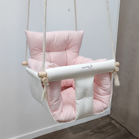 Луксозна бебешка люлка в светло розово