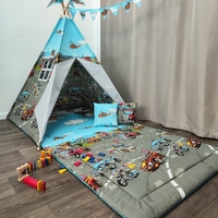 Детска палатка за момче, с дълго килимче - 