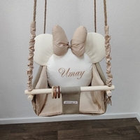 Бебешка люлка Мини Маус - екрю и бежово