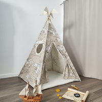 Едноцветна палатка с дебело килимче - „Световна карта“