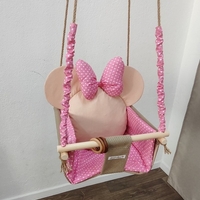 Бебешка люлка Мини Маус - розово и бежово