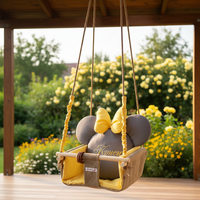 Бебешка люлка Мини Маус - жълто и графит