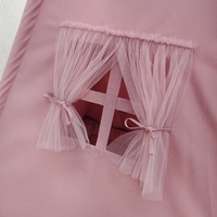 Едноцветна палатка за момиче с дебело килимче - Пепел от рози