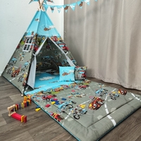Детска палатка за момче, с дълго килимче - 