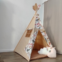 Едноцветна палатка с дебело килимче  -  Индианско типи