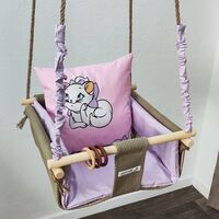 Бебешка стандартна люлка - Коте в лилаво