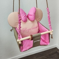 Бебешка люлка Мини Маус - розово и бежово