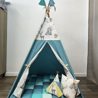 Едноцветна палатка в тюркоаз - 