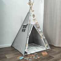 Едноцветна палатка с тънко килимче - Лисици в гората