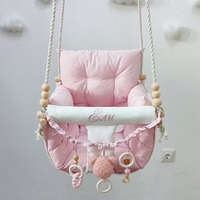 Луксозна бебешка люлка в светло розово