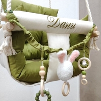 Луксозна бебешка люлка в пастелно зелено