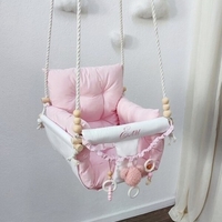 Луксозна бебешка люлка в светло розово