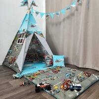 Детска палатка за момче, с дълго килимче - 