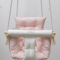 Луксозна бебешка люлка в светло розово