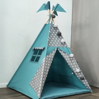 Едноцветна палатка - Тюркоаз и звезди