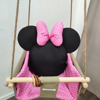 Бебешка люлка Мини Маус в розово и черно