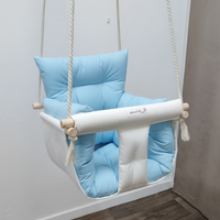 Луксозна бебека люлка в светло синьо