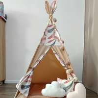 Едноцветна палатка с дебело килимче  -  Индианско типи