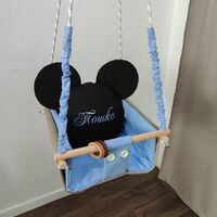 Бебешка люлка Мики Маус - синьо и черно