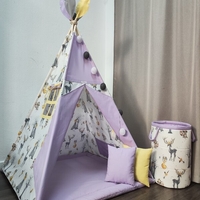 Детска палатка за момиче в лилаво - 