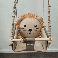 Бебешка люлка Джунгла - лъвче в бежово с грива в пясък