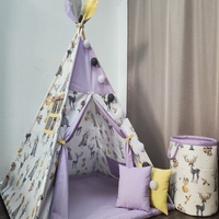 Детска палатка за момиче в лилаво - 