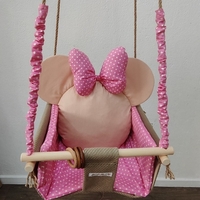 Бебешка люлка Мини Маус - розово и бежово